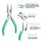 2 pcs Jewelry Pliers Set, Include: 6-Inch 6-Step Bail Making & Nylon Jaw Pliers for Wire Wrapping